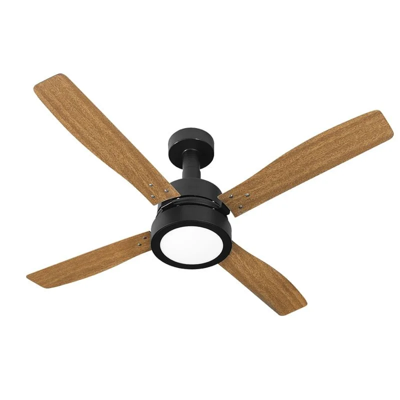 VENTILADOR VINTAGE LED 4P PRETO/MARRON